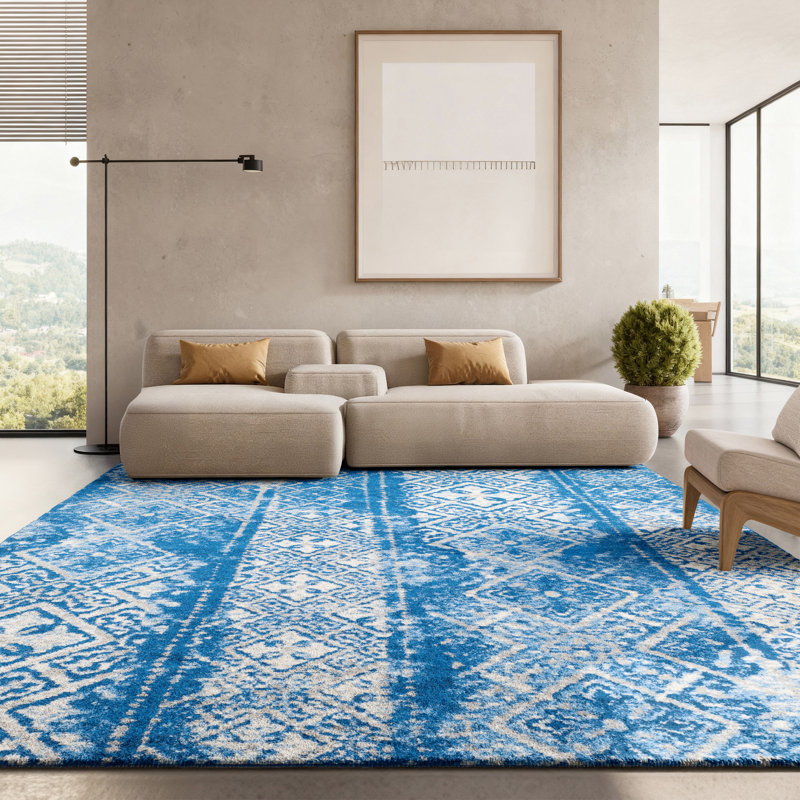 Tapis à motif géométrique Nicarla, Rectangle 8 pi x 10 pi