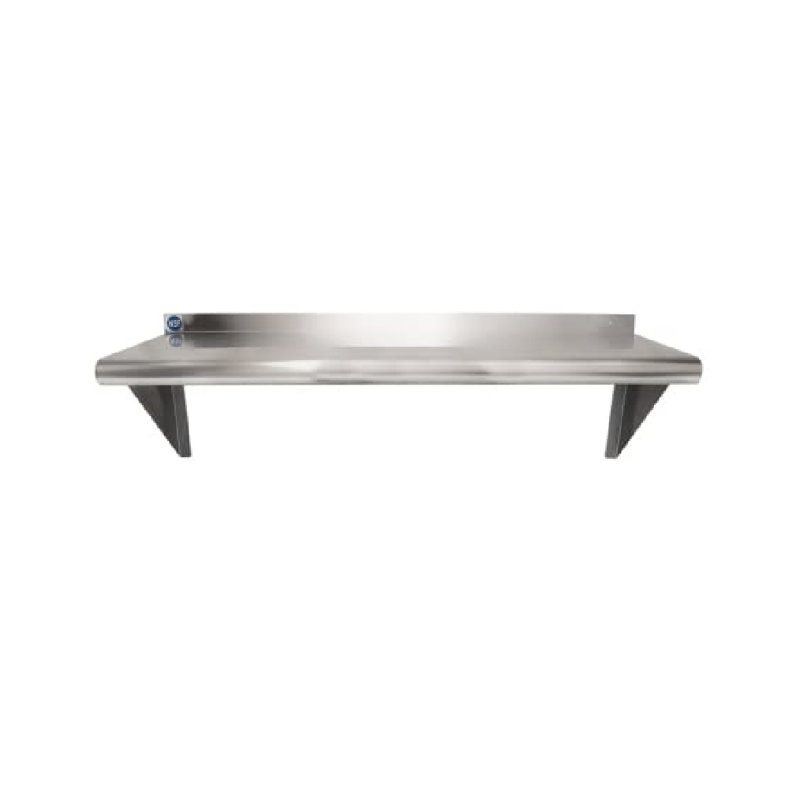 Étagère commerciale murale en acier inoxydable l 30 po x P 18 po avec supports de fixation H 8 po Express KitchQuip - ensemble de 2