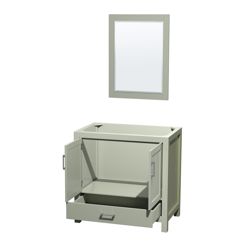 Sheffield 36" Single Bathroom Vanity Base Only, Light Green