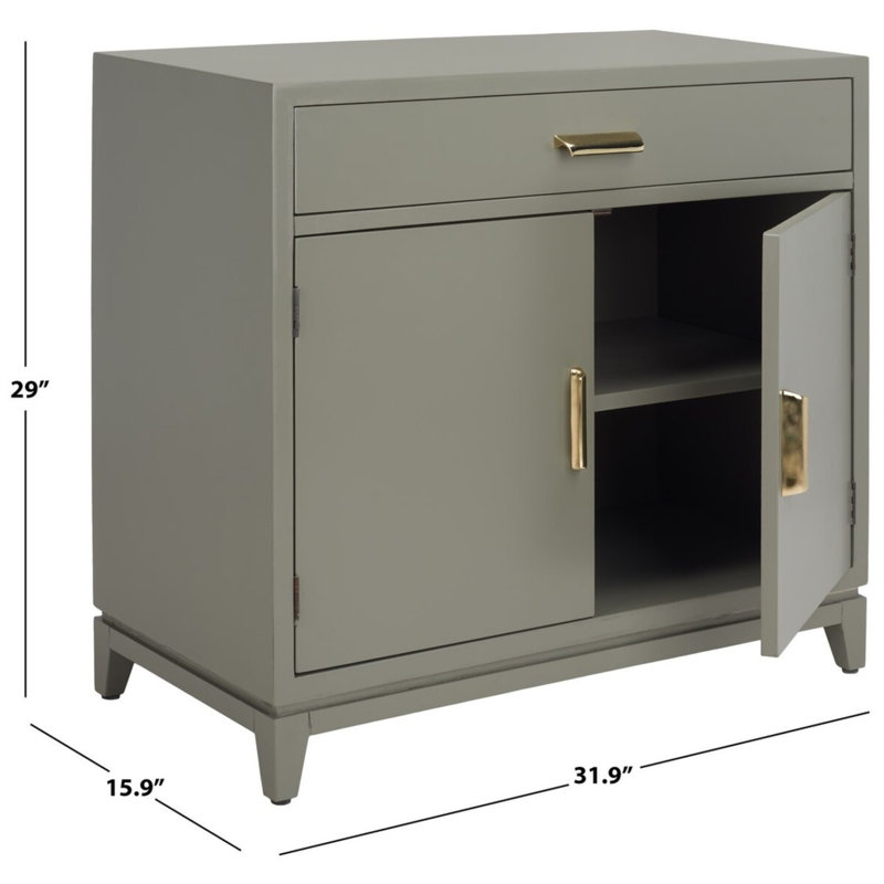 Commode 1 tiroir, gris