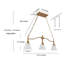 Luminaire suspendu 3 lumières Herdon