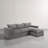 4 - Piece Upholstered Gray Chenille Modular Sectional Sofa with Removable Ottoman– Fully Compressed, No Assembly Required-1283040805