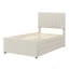 Lit plateforme tapissier avec lit gigogne et 3 tiroirs, tissu en lin-1845936901