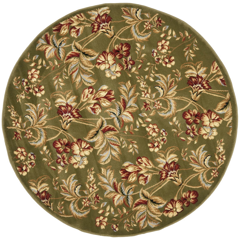 Carolane Performance Floral Rug, Round 7'