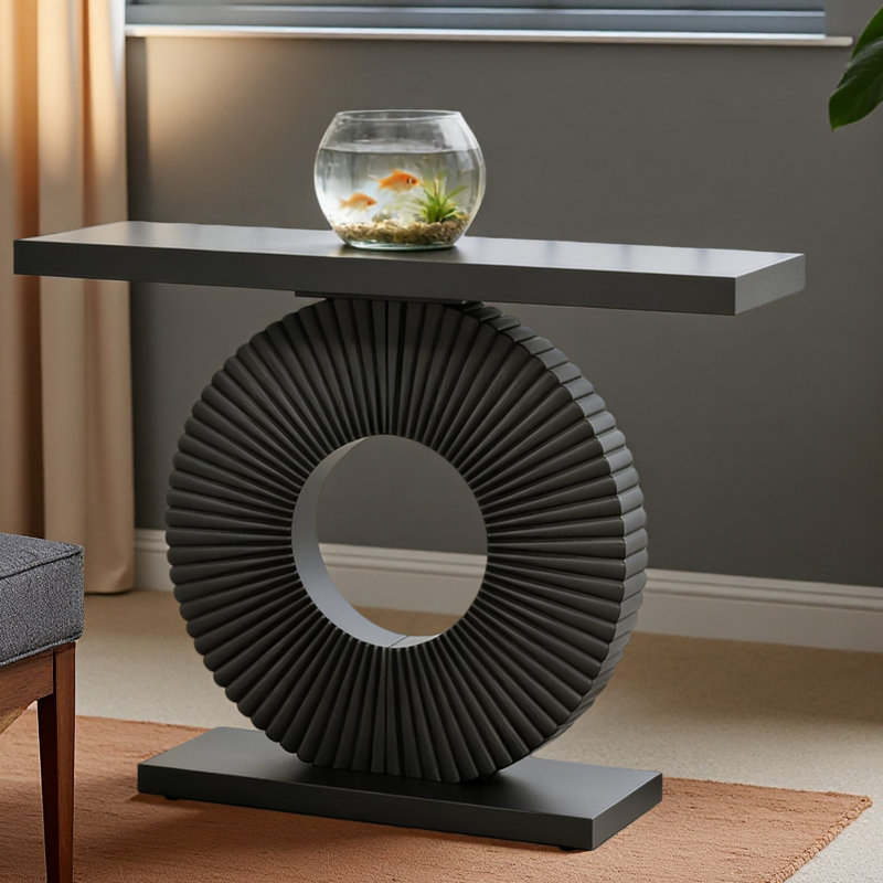 Elegant Entryway Table,Sturdy Hall Table,Versatile Console Table, Black