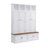 76.7''H Farmhouse Hall Tree with Bench and Cabinet-129586752