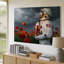 Toile «Un astronaute dans une élégante combinaison spatiale blanche décorée d'un art mural»-499447978