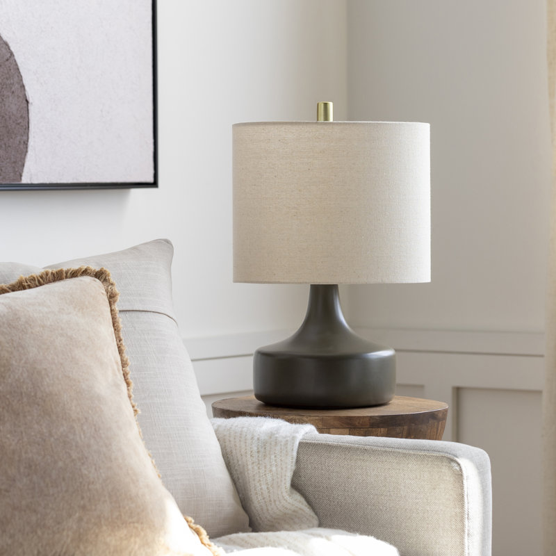 Lampe de table Medano, Olive