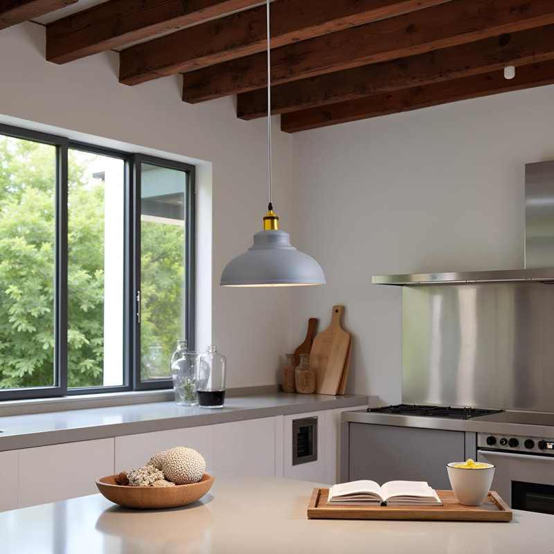 1 - Light Dome Pendant, Grey