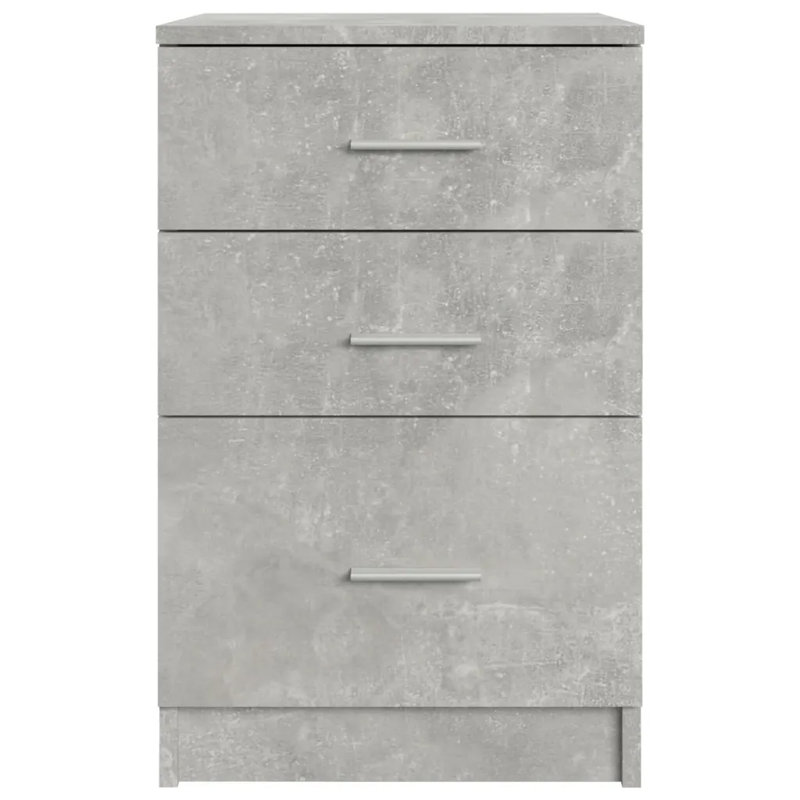 Ivelyn 40cm W Manufactured Wood Bedside Table, Concrete Grey