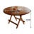31.5" Round Modern Folding Dining Table With Base Brown Circle, For Small Places, No Assembly Required, Walnuts
