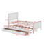 Lit plateforme simple avec tiroirs et lit gigogne-114349994