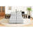 121.2" Bed With Two Convenient Storage , Gray Chenille Versatile In Functionality-137745565