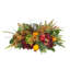 Bougeoir d'automne avec hortensias, artichauts et oranges clou de girofle