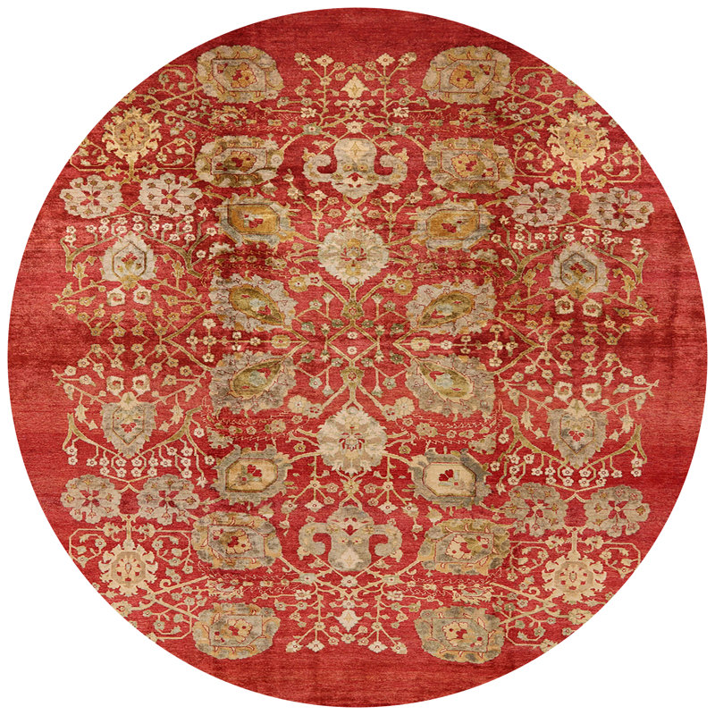 Oriental Indoor Rug, Round 5'