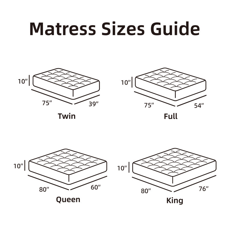 Ressort ensaché pour matelas 10 po avec mousse hybride certifiée CertiPUR-US, Double