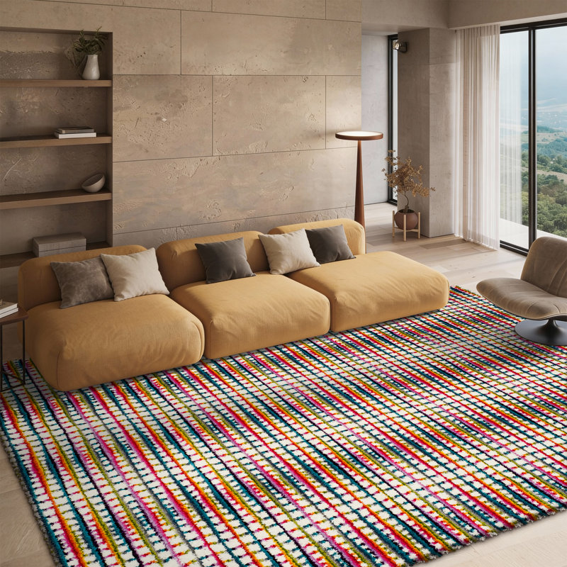 Cleveland Performance Striped Rug, Rectangle 8' x 10'