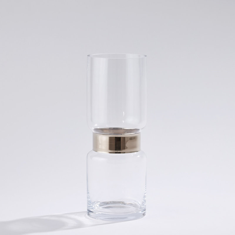 Glass Tabletop Hurricane, 16" H x 6" W x 6" D