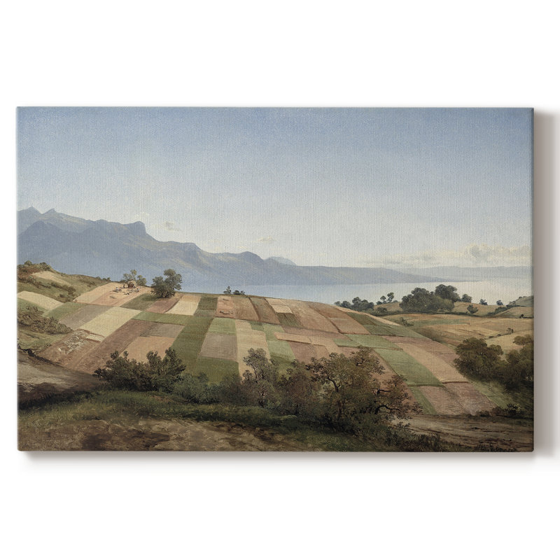Paysage rétro - CDLxxv - impression, H 13 po x l 19 po x P 1,5 po, Toile tendue