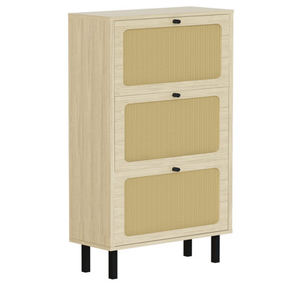 Rattan Shoe Storage Cabinet