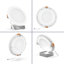 Luminaire encastré rond 6 "à DEL 12W à intensité variable avec boîte de jonction, 120V, sélectionnable