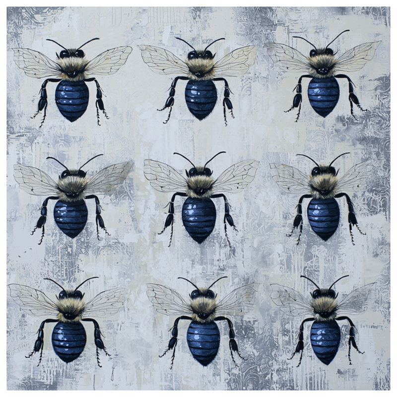 Rideaux de douche Blue Honey Bees, 70 po l x 72 po H