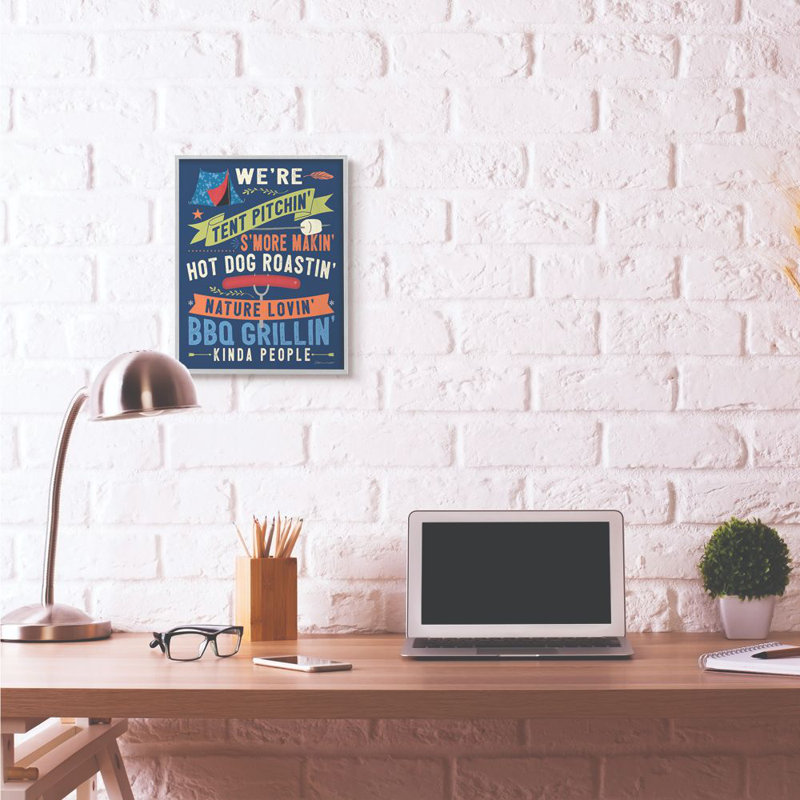 « camping people home word design », impression sur toile, H 20 po x l 16 po x P 1,5 po, Estampe numérique Farmhouse