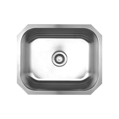 Whitehaus Collection 18.38'' W Single Bowl Stainless Steel Undermount Kitchen Sink