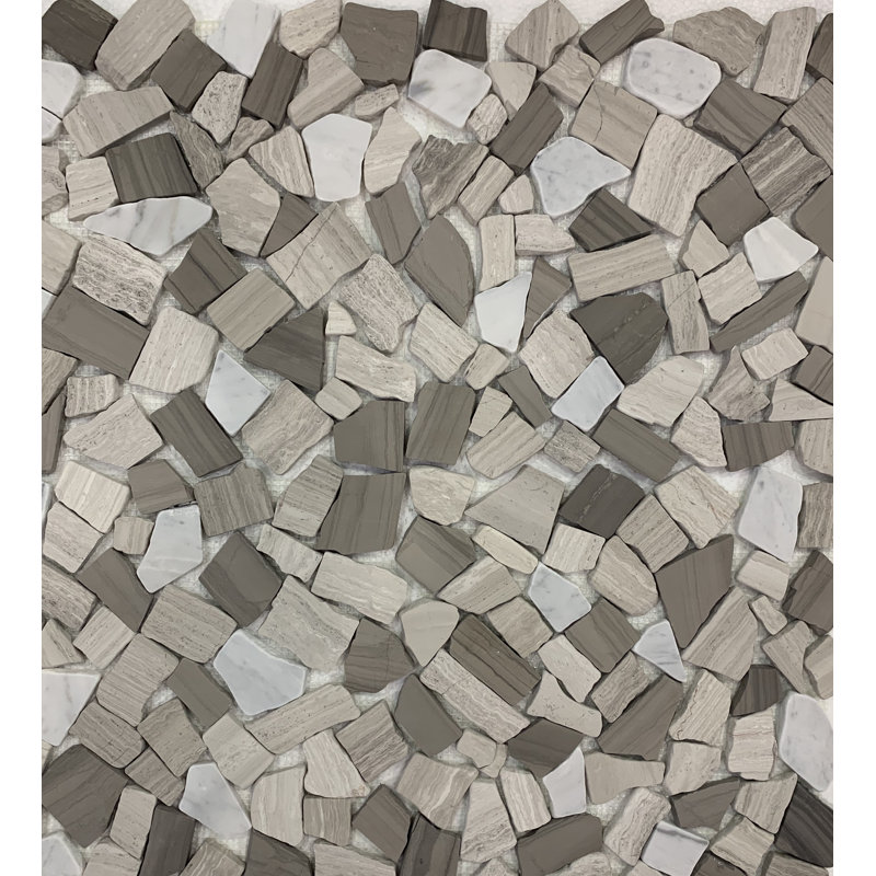 Carreau de mosaïque de mur et de plancher en bois de taille aléatoire Wood Age