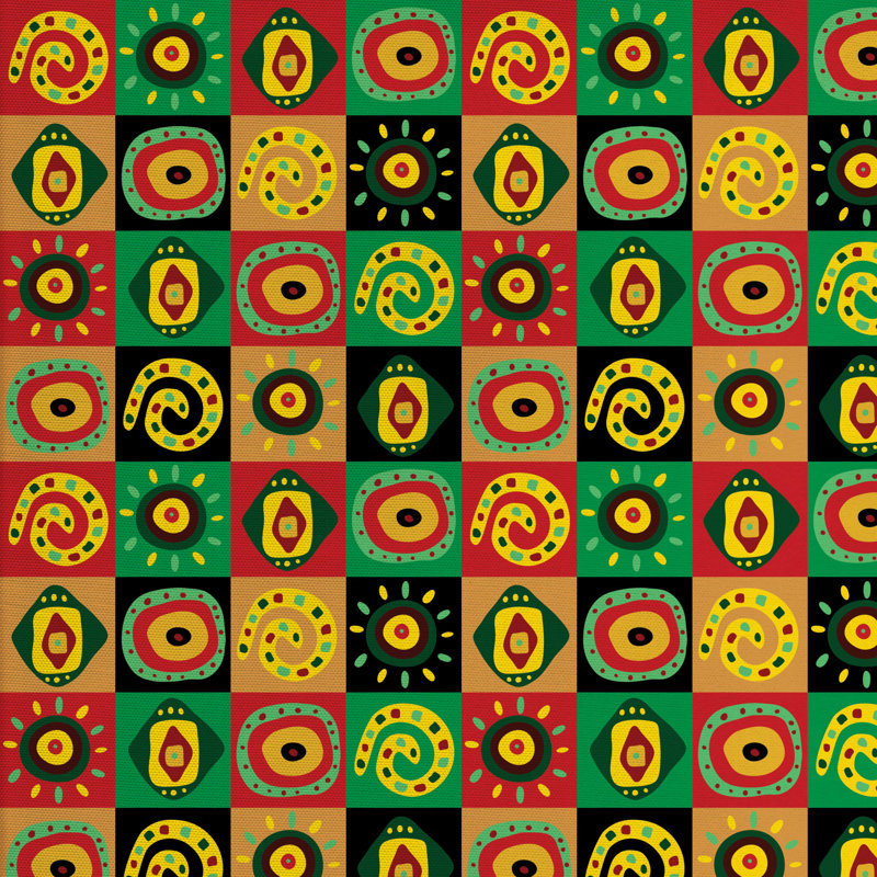 Tissu africain, l 36 po x L 360 po