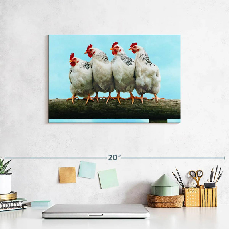 Brampt Chicken Friends, 8" H x 12" W