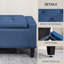 Banc de rangement rembourré en lin avec dessus relevable et boutons capitonnés pour le salon, bleu foncé HOMcom-664511301