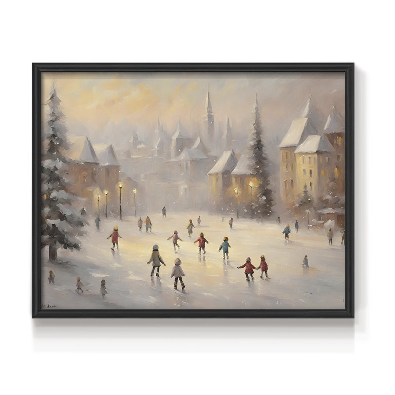 Paysages rétro-CII - reproduction encadrée, H 11 po x l 14 po, Noir