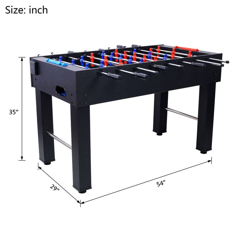Table de jeu de 54 pouces, table de soccer, table de pointage analogique et accessoires gratuits, Noir