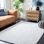 Tapis blanc à poils longs Assar