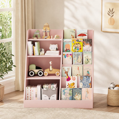 Étagère à livres et rangement pour jouets pour enfants, présentoir à 4 niveaux en MDF