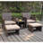 Rand Wicker 2 - Person Patio Conversation Set with Cushions-1879727271