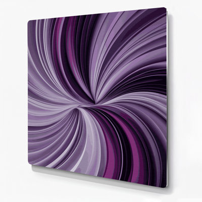 Gradient Abstract 35, art mural en métal mauve