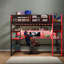 Lit mezzanine simple peu encombrant avec rangement en bois, design moderne pour la maison