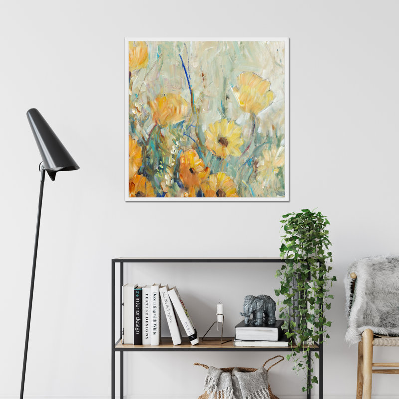 Floral Expression I by Timothy O' Toole - 1 Piece Painting, 80cm H x 80cm W, White Framed Paper Print