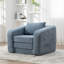 Canapé-lit confortable en chenille convertible, accent bleu clair pour n'importe quelle pièce
