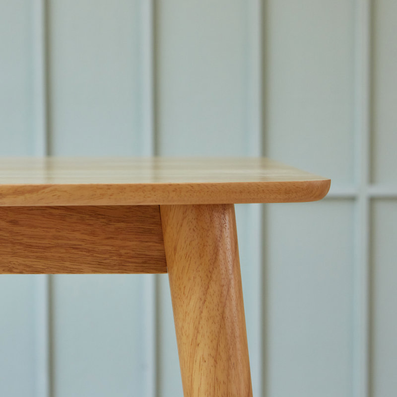 Emalie 29.5" Solid Wood Modern Square Dining Table, Natural