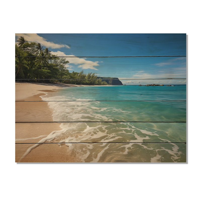Hawaii Golden Shores II sur impression sur bois, H 24 po x l 32 po x P 0,78 po