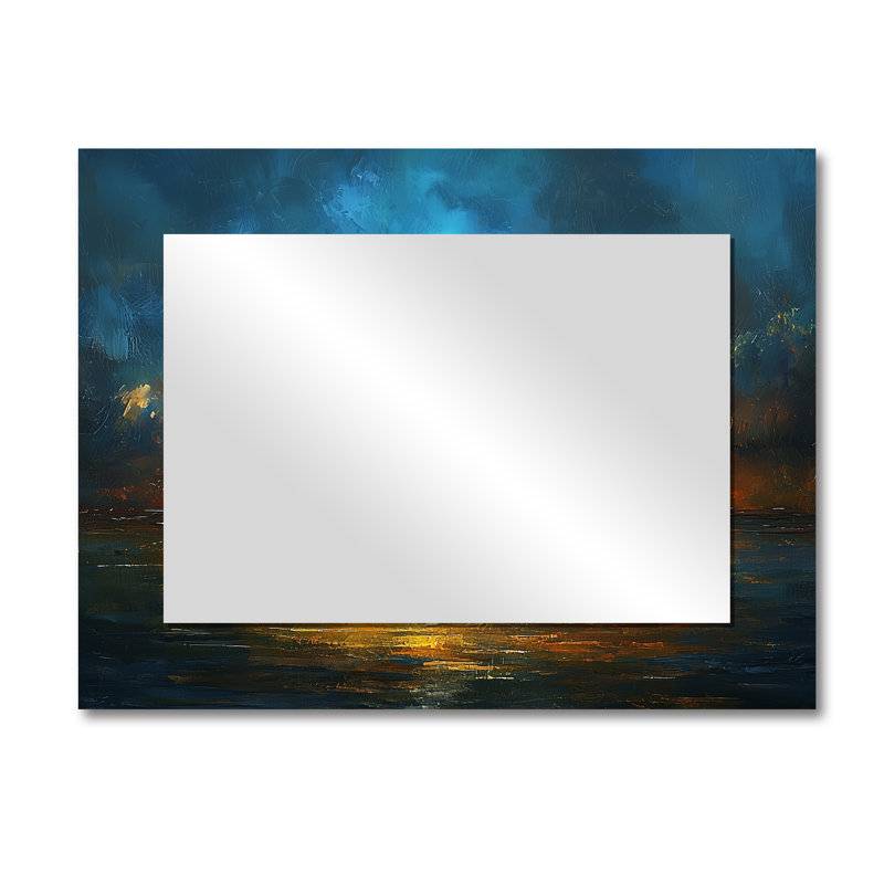 Arc-en-ciel après une nuit orageuse II - art mural miroir décoratif de paysages - imprimé sur métal, 30 po x 40 po