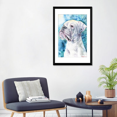 White Boxer by George Dyachenko - Wrapped Canvas Gallery-Wrapped Canvas Giclée