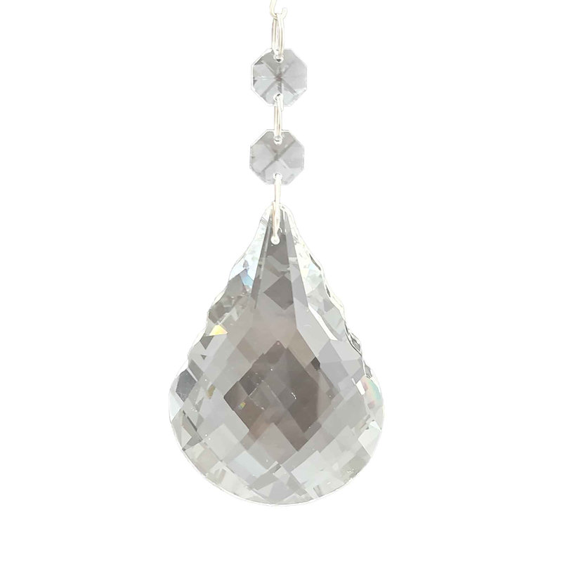 Ornement faîteau cristal, H 4,5 po x l 2,5 po x P 1,3 po