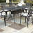 Frontenac Rectangular Metal Outdoor Dining Table With Umbrella Hole , 72'' in. W 42'' in. D