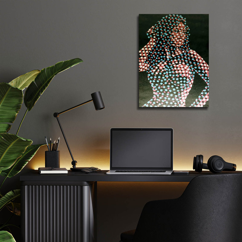 Art mural en verre Ivy Bronx, H 16 po x l 12 po x P 0,13 po