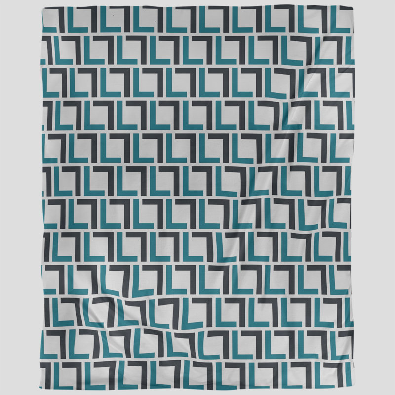 Housse de couette carrée simple, Housse de couette pour lit simple, Microfibre, Or / bleu sarcelle / blanc