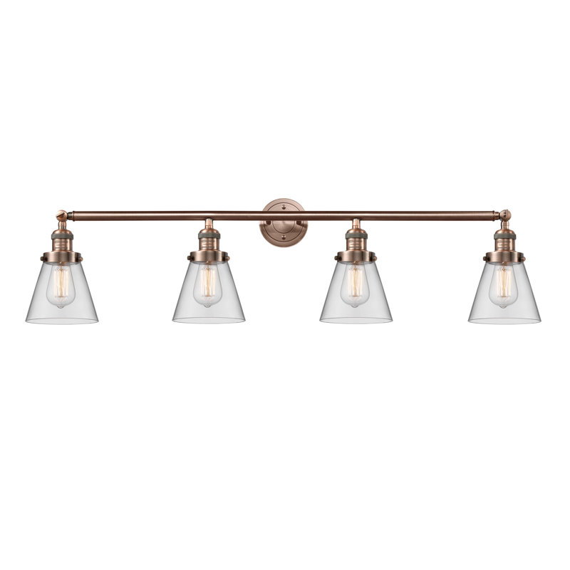 Shauna 4 - Light Vanity Light, LED, Clear, Antique Copper